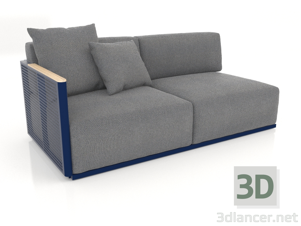 modello 3D Modulo divano sezione 1 sinistra (Blu notte) - anteprima
