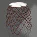 3d model Low stool (Wine red) - preview