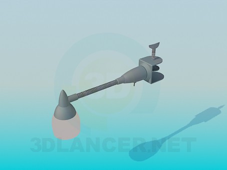3d model A lamp with a clamp - preview 3d model A lamp with a clamp - preview