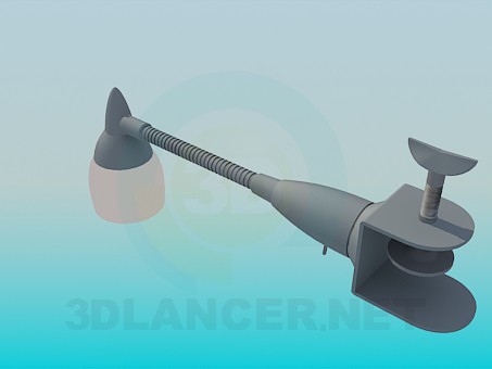 3d model A lamp with a clamp - preview 3d model A lamp with a clamp - preview
