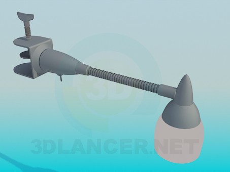 3d model A lamp with a clamp - preview 3d model A lamp with a clamp - preview