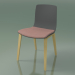 3d model Chair 3979 (4 wooden legs, polypropylene, with seat cushion, natural birch) - preview