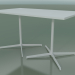 3D Modell Rechteckiger Tisch mit doppelter Basis 5525, 5505 (H 74 - 79x139 cm, Weiß, V12) - Vorschau