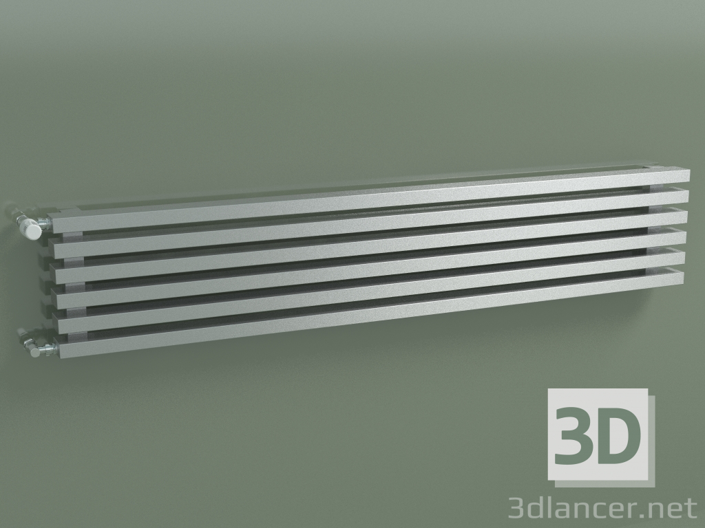 modello 3D Radiatore orizzontale RETTA (6 sezioni 1500 mm 60x30, technolac) - anteprima