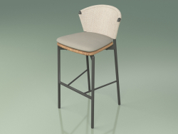 Bar stool 050 (Sand, Metal Smoke, Teak)