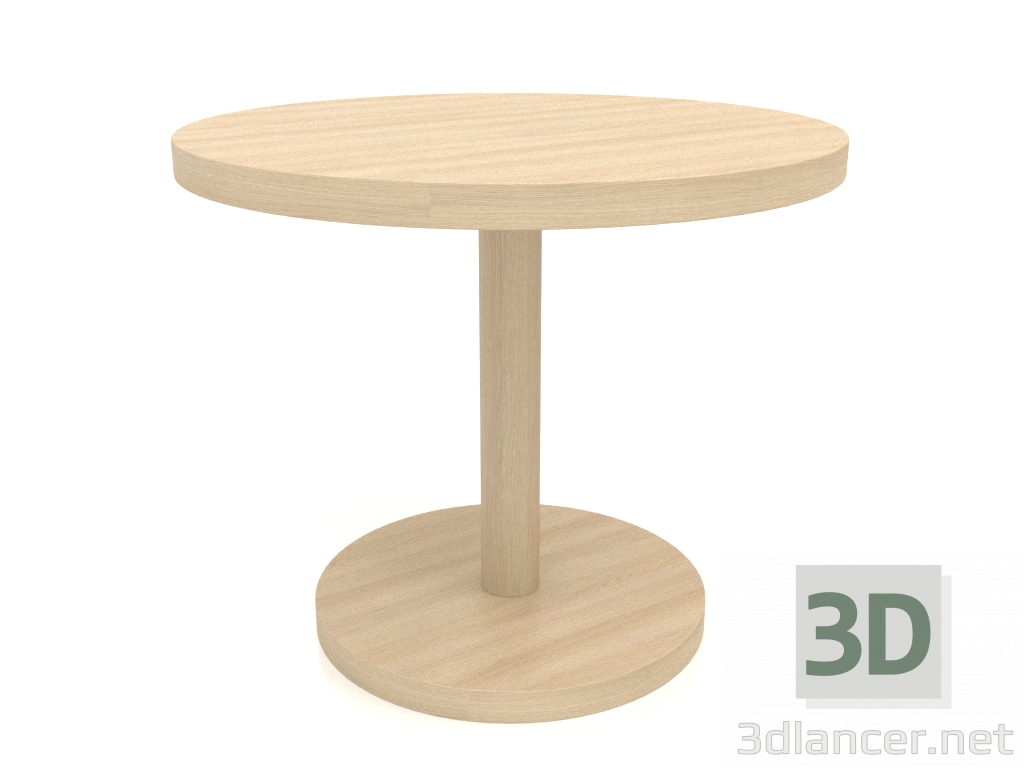 3D modeli Yemek masası DT 012 (D=900x750, ahşap beyazı) - önizleme