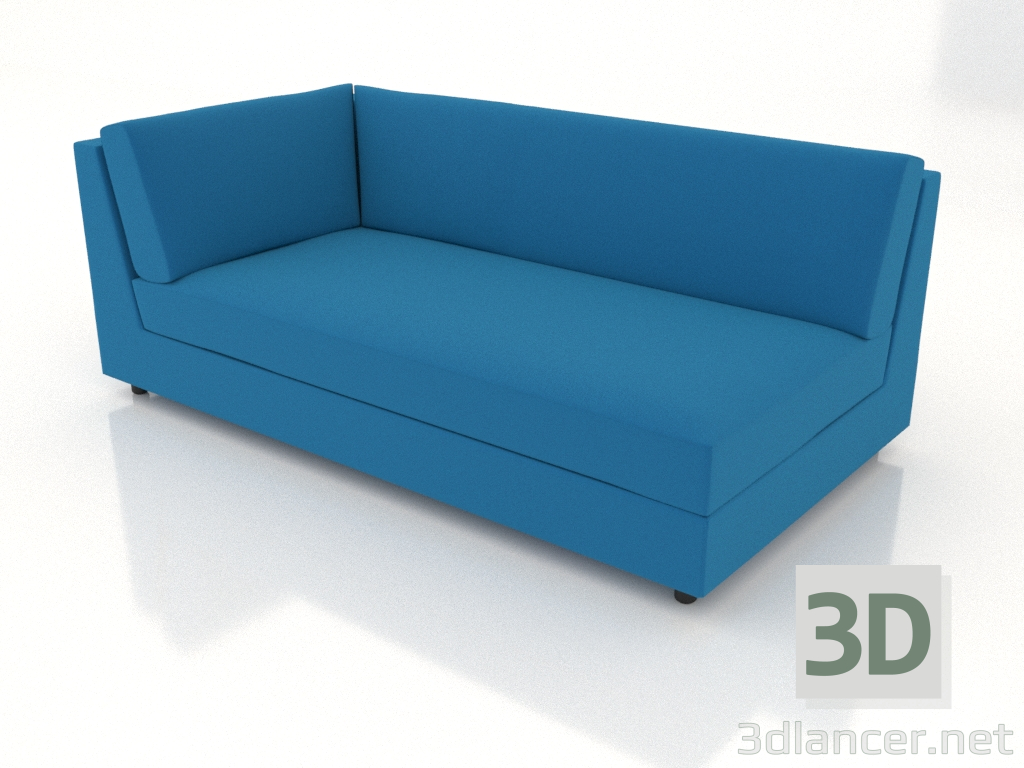 3d model Módulo sofá 83 esquina ampliado izquierda - vista previa