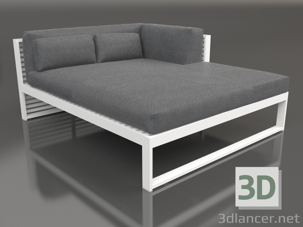 3D modeli XL modüler kanepe, sağ 2. bölüm (Beyaz) - önizleme