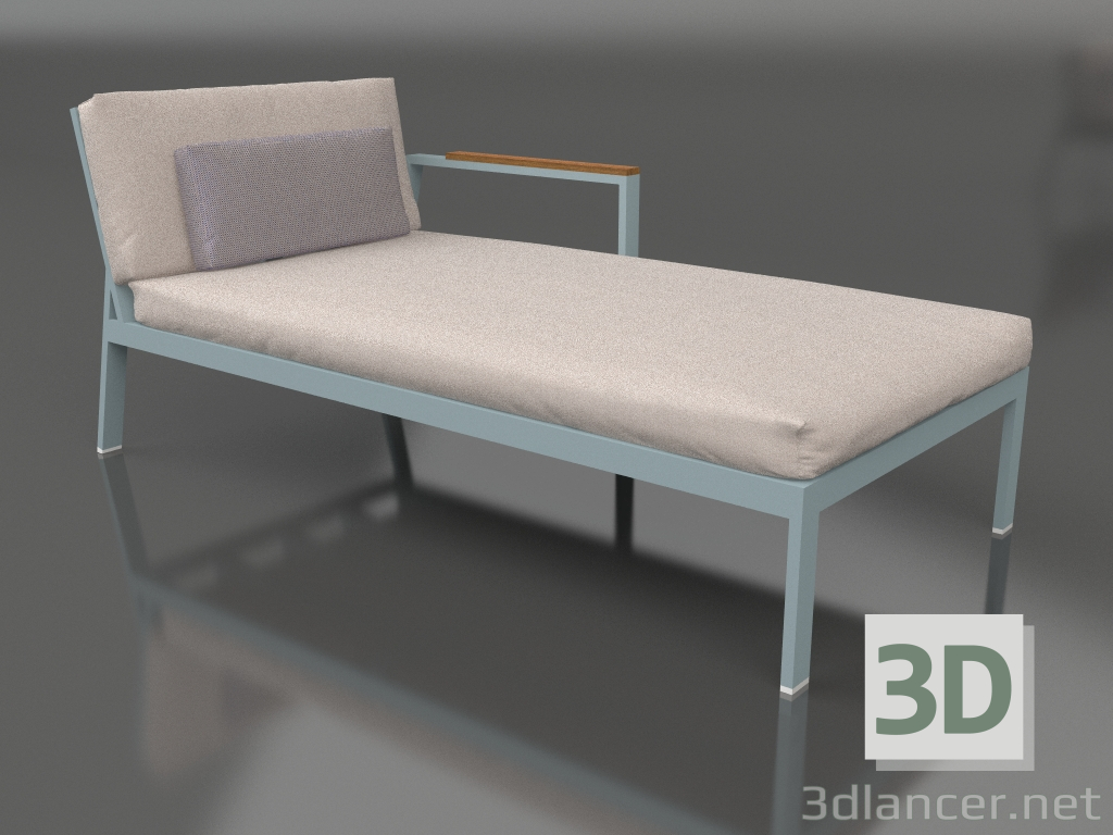 modello 3D Modulo divano, sezione 2 destra (Grigio blu) - anteprima