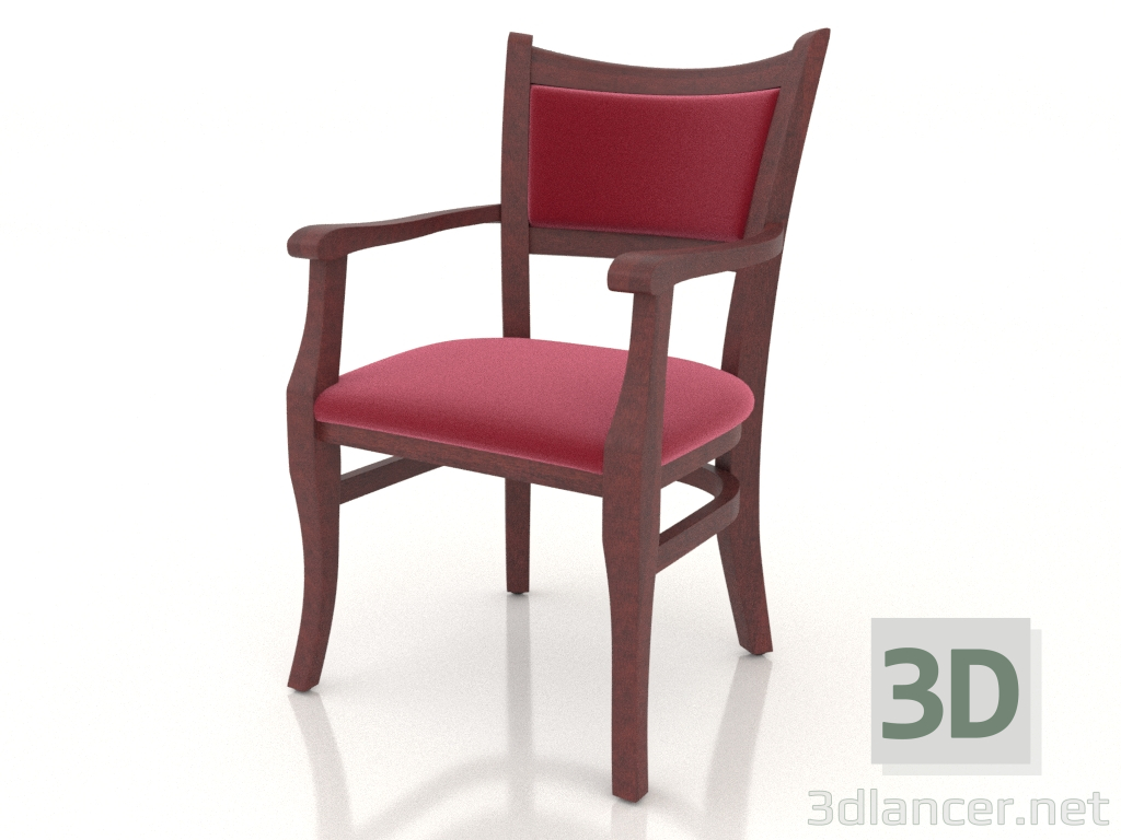 modello 3D Sedia (poltrona) Chester (Ciliegia matura) - anteprima