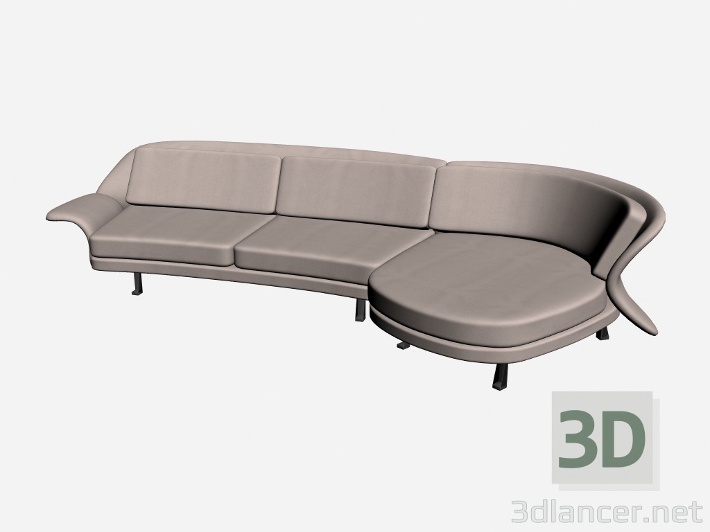 3D Modell Sofa Fly 2 - Vorschau