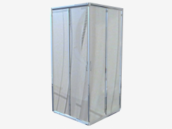 Cabine quadrada de 90 cm, vidro transparente Funkia (KYC 041K)