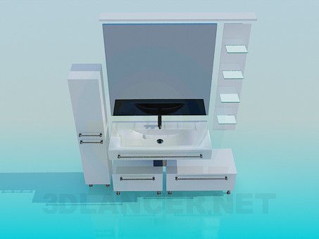 3d model mobiliario de baño - vista previa