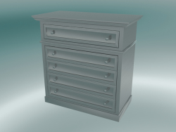 Chest of drawers on the base (Gray-green)