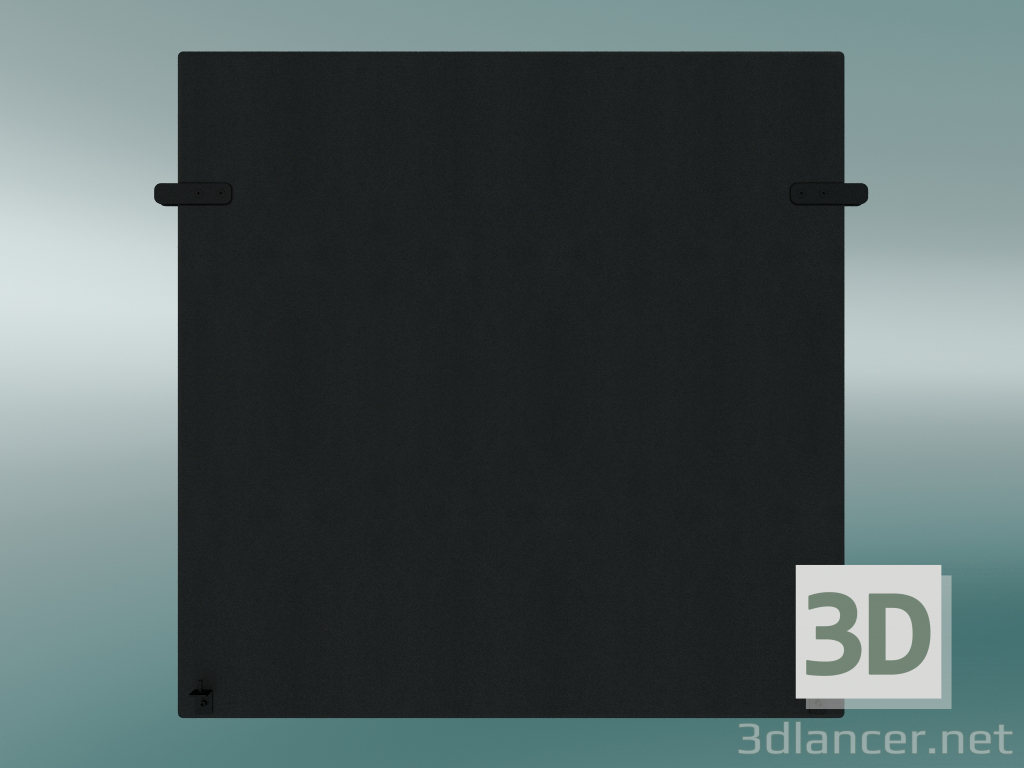 3D modeli Yüksek panel (ara bağlantı) Anahat (Rafine Siyah Deri) - önizleme