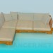 3D modeli Köşe kanepe - önizleme