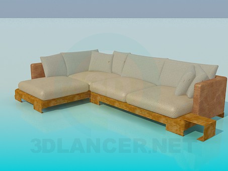 3d модель Угловой диван – превью 3d модель Угловой диван – превью