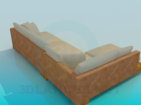 3d модель Угловой диван – превью 3d модель Угловой диван – превью