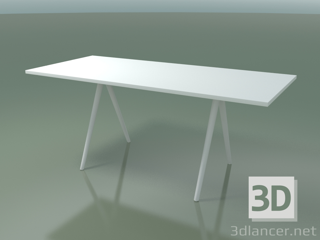 3D Modell Rechteckiger Tisch 5410 (H 74 - 79x179 cm, Laminat Fenix F01, V12) - Vorschau