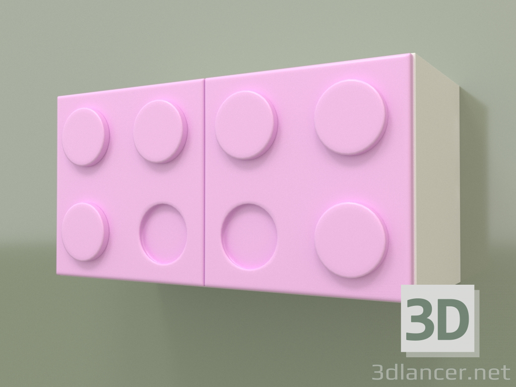 3D modeli Çocuk yatay duvar rafı (İris) - önizleme