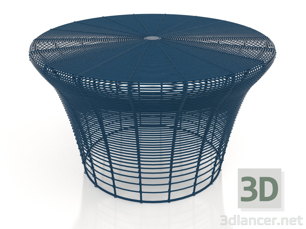 3D Modell Niedriger Hocker (Graublau) - Vorschau