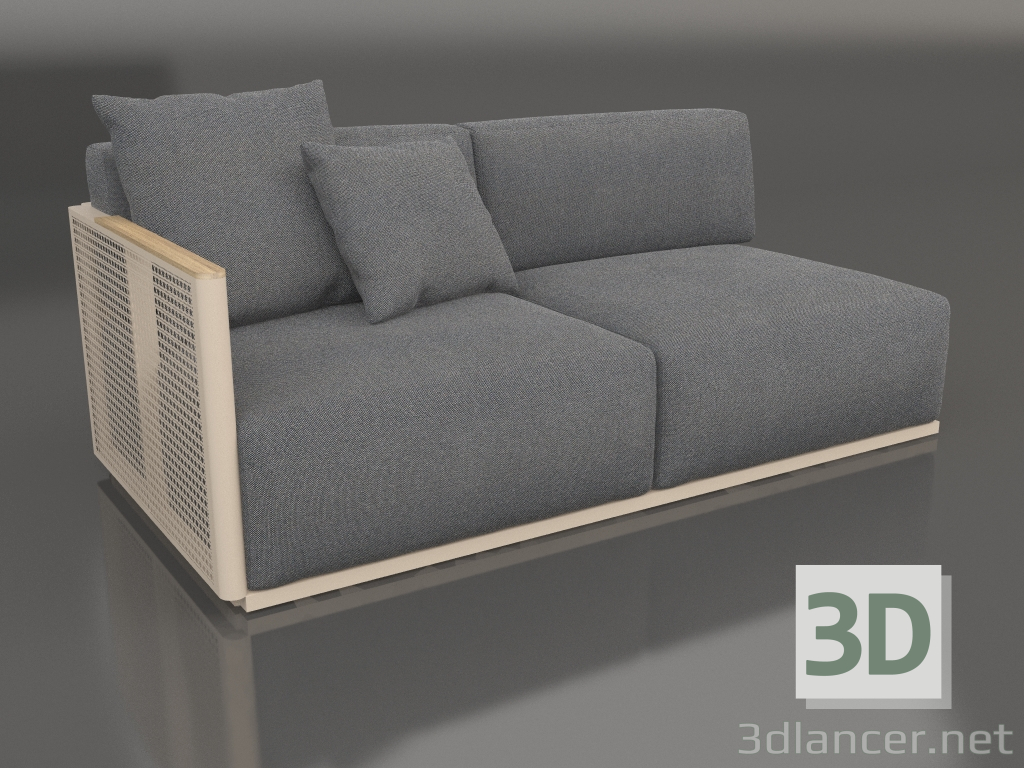 modèle 3D Module canapé section 1 gauche (Sable) - preview