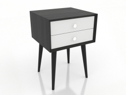 Mesita de noche (negro RAL 9005)