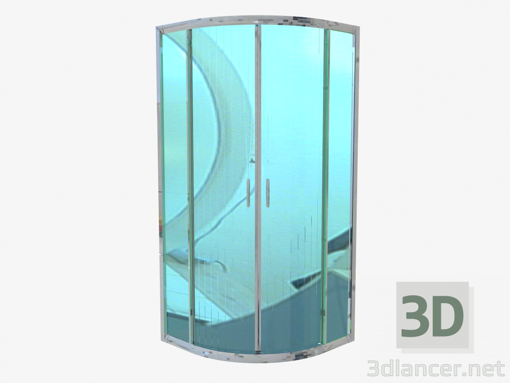 3d model Coche redondo semicircular de 80 cm, vidrio de grafito Funkia (KYP 452K) - vista previa