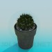 modello 3D Cactus in un vaso - anteprima