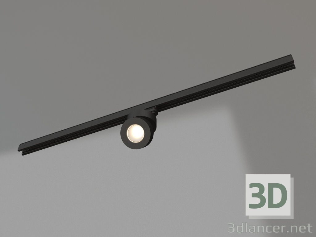 3D Modell Lampe LGD-MONA-TRACK-4TR-R100-12W Warm3000 (BK, 24 Grad) - Vorschau