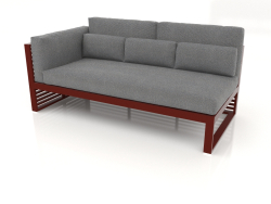 Modular sofa, section 1 left, high back (Wine red)