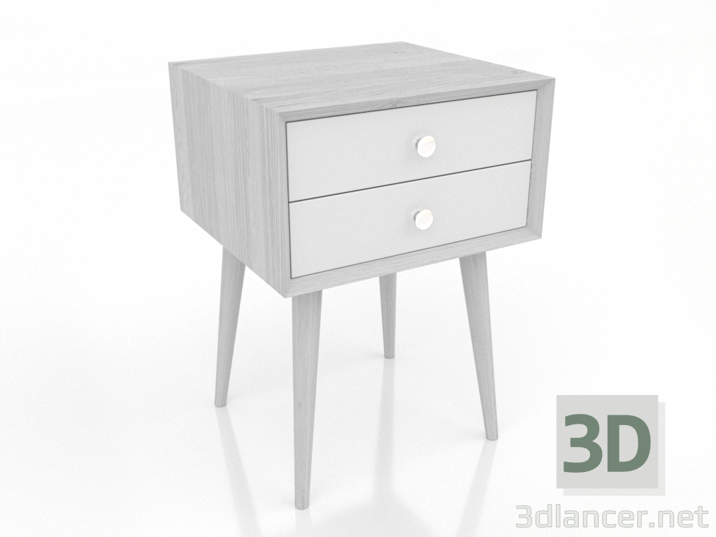 modèle 3D Table de chevet (blanc RAL 9010) - preview
