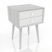 modèle 3D Table de chevet (blanc RAL 9010) - preview