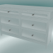 3d model Chest of drawers with 6 drawers (White) - preview