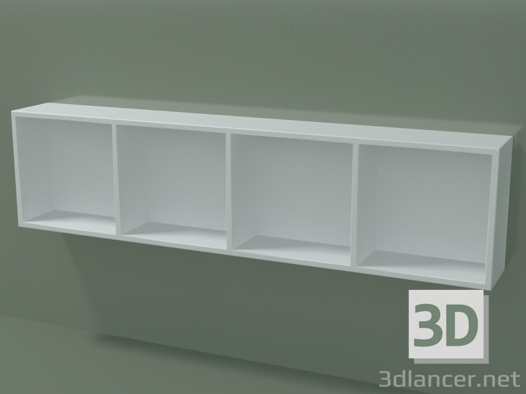 Modelo 3d Caixa aberta (90U30005, Glacier White C01, L 96, P 12, H 24 cm) - preview