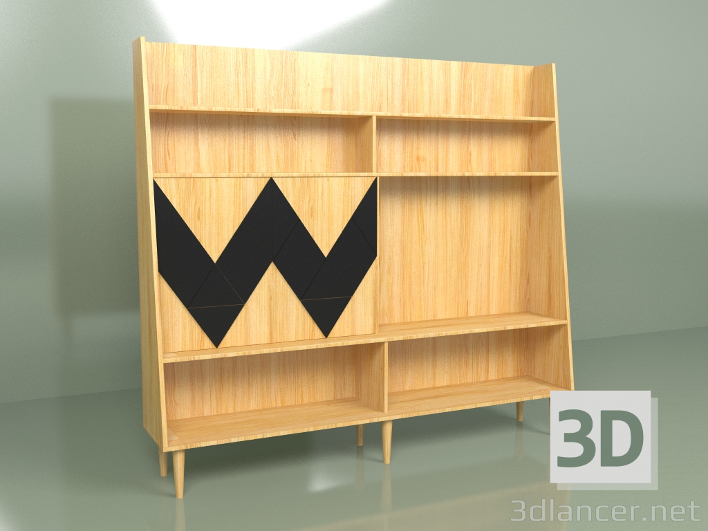 modello 3D Wall Woo Wall (nero) - anteprima