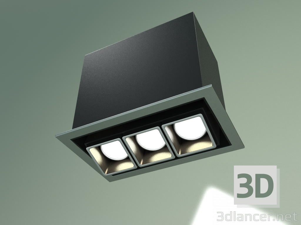 3d модель Точечный светильник RSL74113 3x2W WH+BK 4000K Rete – превью