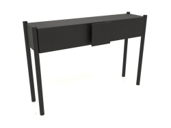 Table console KT 02 (poignée sans arrondi, 1200x300x800, bois noir)