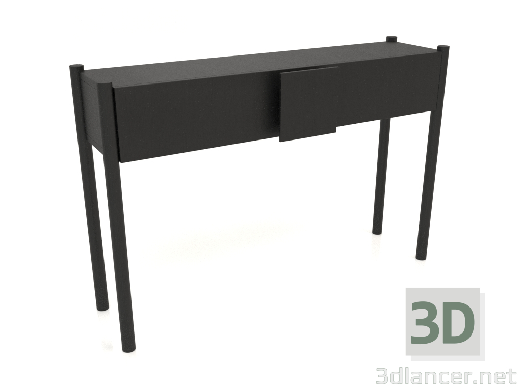 modello 3D Consolle KT 02 (maniglia senza arrotondamento, 1200x300x800, legno nero) - anteprima