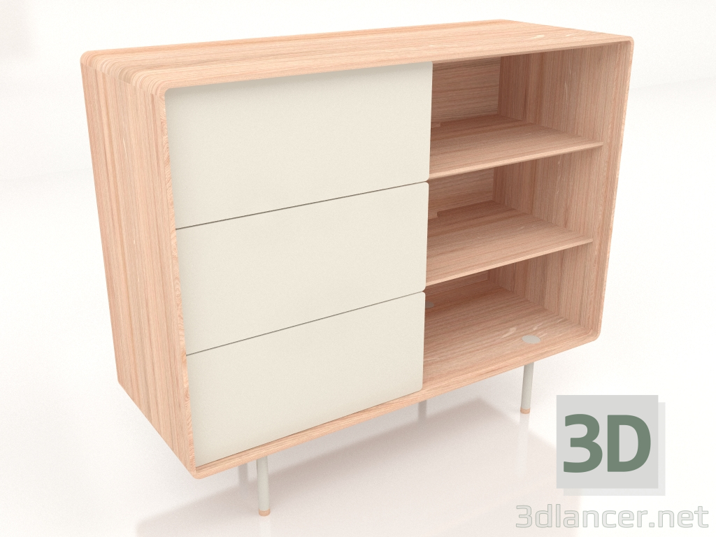 3d model Chest of drawers Fina 118 (Mushroom) - preview
