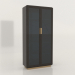 3d model 2-door bookcase (glass) - preview