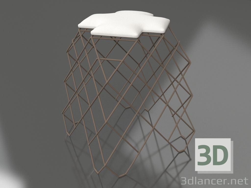 3d model Low stool (Bronze) - preview