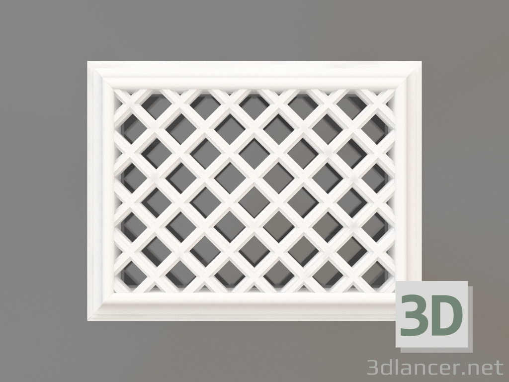 3d model Gypsum ventilation grills VR 003 (173x223x12) - preview