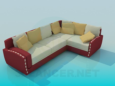 3d модель Мягкий Уголок – превью 3d модель Мягкий Уголок – превью