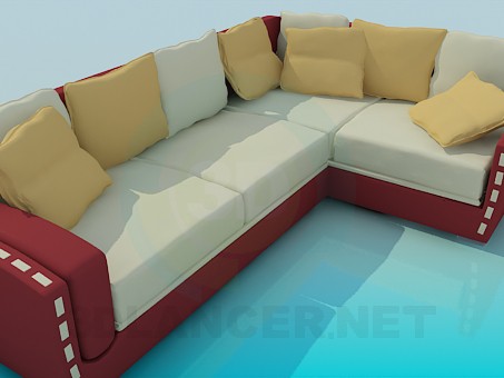 3d модель Мягкий Уголок – превью 3d модель Мягкий Уголок – превью