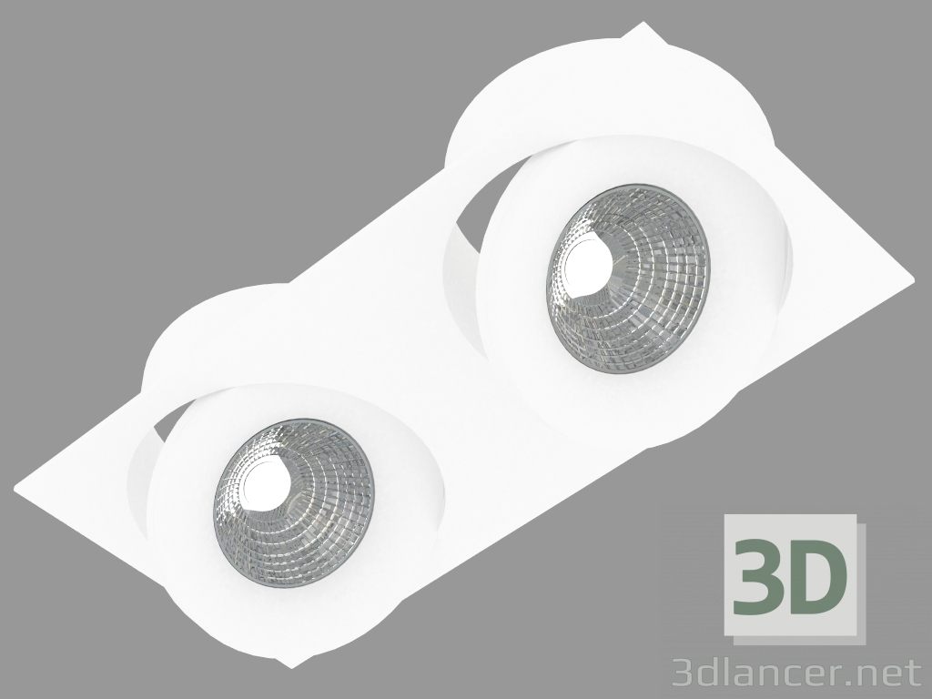 3d model luminaria empotrada LED (DL18412 02TSQ blanco) - vista previa
