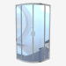 modello 3D Cabina semicircolare da 80 cm, vetro trasparente Funkia (KYP 052K) - anteprima