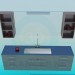 3D Modell Komplette Waschtisch - Vorschau