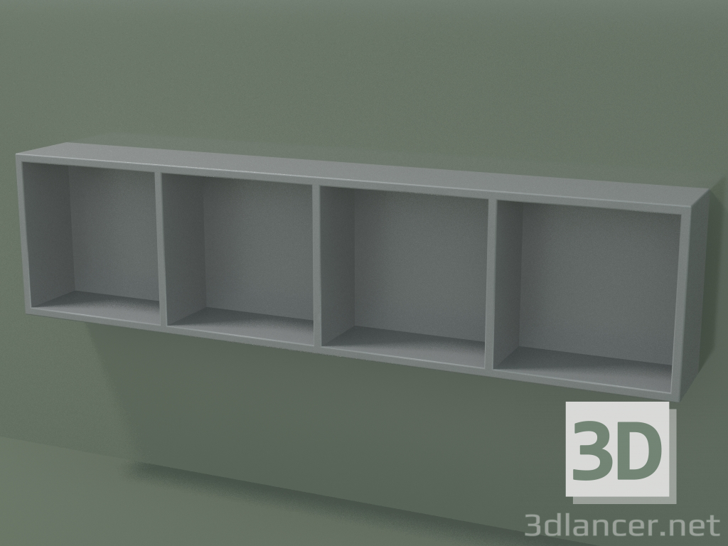 3d model Open box (90U30005, Silver Gray C35, L 96, P 12, H 24 cm) - preview