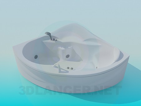 modelo 3D Bañera de esquina - escuchar modelo 3D Bañera de esquina - escuchar